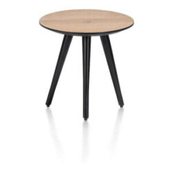 Maze, table basse ronde 40 cm - hauteur 39 cm - Railway brown