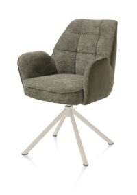 Bell, armstoel - creme frame recht - draaibaar - pocket - combi Calabria/Vada - mosgroen - Afbeelding 2