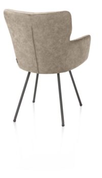 Sage, armstoel 4-pootjes graphiet - stof Oregon - beige - Afbeelding 2