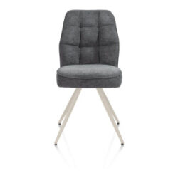 Bell, eetkamerstoel - creme frame - pocket - combi Calabria/Vada - Antraciet