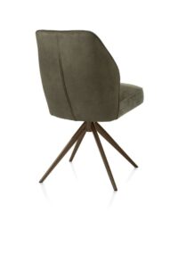 Bell, eetkamerstoel - steelbrown frame - draaibaar - relax - pocket - combi Calabria/Vada - mosgroen - Afbeelding 3
