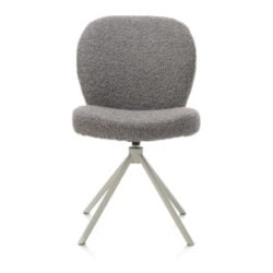 Jaxon, chaise - pietement Silk Grey - pivotante - tissu Brioni - foie