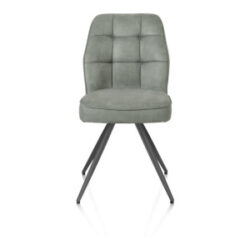 Bell, chaise - piétement graphite - confort ressorts - tissu Calabria - Olive