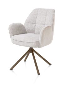 Bell, armstoel - steelbrown frame recht - draaibaar - pocket - combi Calabria/Vada - Kiezel - Afbeelding 2