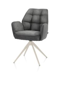 Bell, armstoel - creme frame - draaibaar - pocket - stof Calabria - Antraciet - Afbeelding 2