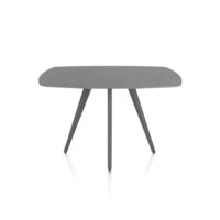 Saluti, table de bar ovale 150 x 105 cm. - 4 pieds - graphite - Anthracite
