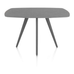 Saluti, bartafel ovaal 150 x 105 cm. - 4 poot - graphiet - Antraciet