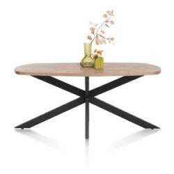 Pavarotti, eetkamertafel 180 x 108 cm - centrale poot metaal