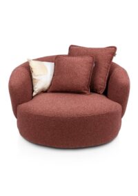 Cervos, fauteuil draaibaar - rond 130cm incl. 1 kussen 60x60 + 1 kussen 45x45