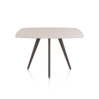 Saluti, bartafel ovaal 150 x 105 cm. - 4 poot - steelbrown - Light sand
