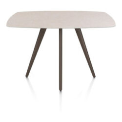 Saluti, table de bar ovale 150 x 105 cm. - 4 pieds - steelbrown - Light sand