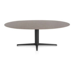 Saluti, table ellipse 210 X 105 cm. - pied central - noir - Lava