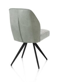 Bell, chaise - piétement noir - confort ressorts - combi Calabria/Vada - Olive - Image 3