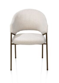 Noel, armstoel, incl. pocketvering, stof Sevilla creme, frame steelbrown - Creme