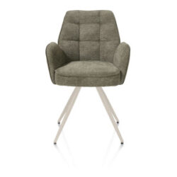 Bell, armstoel - creme frame - pocket - combi Calabria/Vada - mosgroen