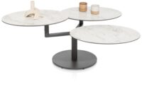 Pete, salontafel draaibaar - ca. 100 x 100 cm (3 bladen rond)