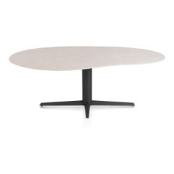 Saluti, table organic 210 X 120 cm. - pied central - noir - Light sand