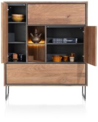 Trapani, highboard 120 cm - 2-deuren + 2-laden + 2-niche (+ LED) - Afbeelding 3