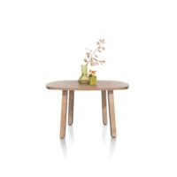 Pavarotti, table 130 x 110 cm - oval - pieds de table (4) avec accent bois