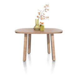 Pavarotti, table 130 x 110 cm - oval - pieds de table (4) avec accent bois