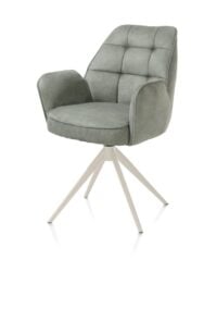 Bell, armstoel - creme frame - draaibaar - pocket - stof Calabria - Olijf - Afbeelding 2