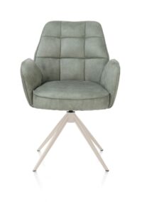 Bell, armstoel - creme frame - draaibaar - pocket - stof Calabria - Olijf