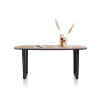 Avalox, bartafel ovaal 240 x 110 cm - kleur driftwood - V poot