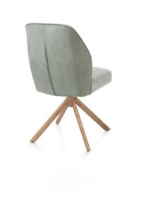 Bell, chaise - piétement aspect chêne - pivotante - confort ressorts - combi Calabria/Vada - Olive - Image 3