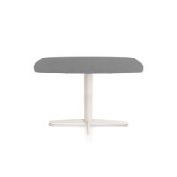 Saluti, bartafel ovaal 150 x 105 cm. - centrale teenpoot - creme - Antraciet