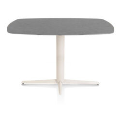 Saluti, bartafel ovaal 150 x 105 cm. - centrale teenpoot - creme - Antraciet