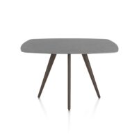 Saluti, table de bar ovale 150 x 105 cm. - 4 pieds - steelbrown - Anthracite