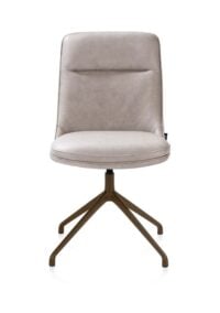 Mateo, chaise - pivotante - steelbrown - Pala - Gris clair