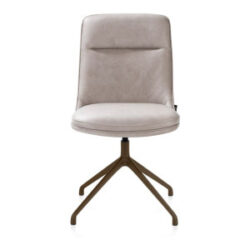 Mateo, chaise - pivotante - steelbrown - Pala - Gris clair