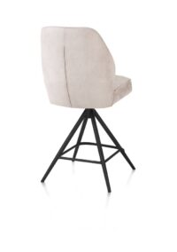 Bell, barstoel - zwart frame - draaibaar - pocket - stof calabria - Olijf - Afbeelding 3
