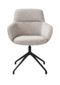 Mateo, chaise &agrave; accoudoirs - pivotante - rough off black - Bellini - Caillou