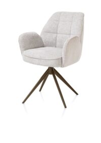 Bell, armstoel - steelbrown frame - draaibaar - pocket - combi Calabria/Vada - Kiezel - Afbeelding 2