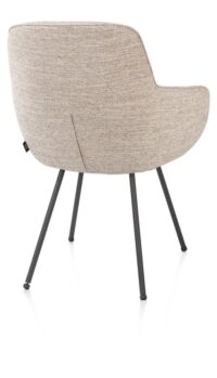 Mateo, armstoel - 4-pootjes - graphiet - Bellini - Creme - Afbeelding 3