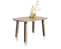 Pavarotti, table 130 x 110 cm - oval - pieds de table (4) avec accent bois - Image 2