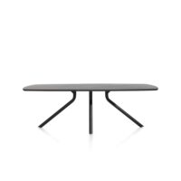 Arvada, table 220 x 110 cm. - ovale - pied central long - Onyx