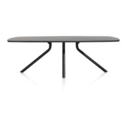 Arvada, table 220 x 110 cm. - ovale - pied central long - Onyx