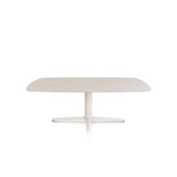 Saluti, eetkamertafel ovaal 210 X 105 cm. - centrale teenpoot - creme - Light sand