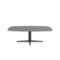 Saluti, eetkamertafel ovaal 210 X 105 cm. - centrale teenpoot - rough off black - Antraciet