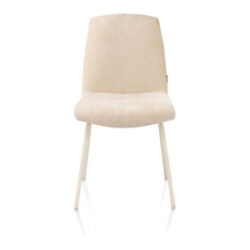 Filipo, chaise - pi&eacute;tement ton-sur-ton - tissu Cadiz - Creme