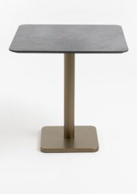 Brest bistrotafel stone anthracite 75x75cm - Goud
