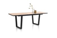Avalox, table de bar &agrave; rallonge 160 (+ 50) x 98 cm - couleur oak natural vintage - V pied - Image 3