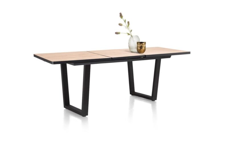 Avalox, Table De Bar &Agrave; Rallonge 160 (+ 50) X 98 Cm - Couleur Oak Natural Vintage - V Pied - Image 3