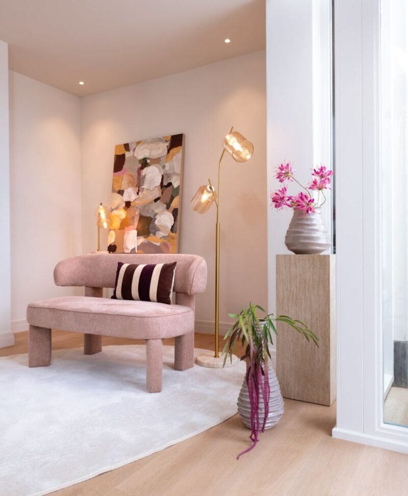 Pimmy Vloerlamp 2*E27 - Beige - Afbeelding 3