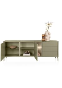 Trentino, Dressoir 210 cm. - 2-deuren + 3-laden + 2-niches - Olijf - Afbeelding 2