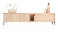 Trenton, lowboard 240 cm - 2-deuren + 2-laden + 1-niche - natural