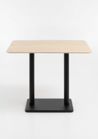 Brest table de bar Travertine 120x75cm - noir